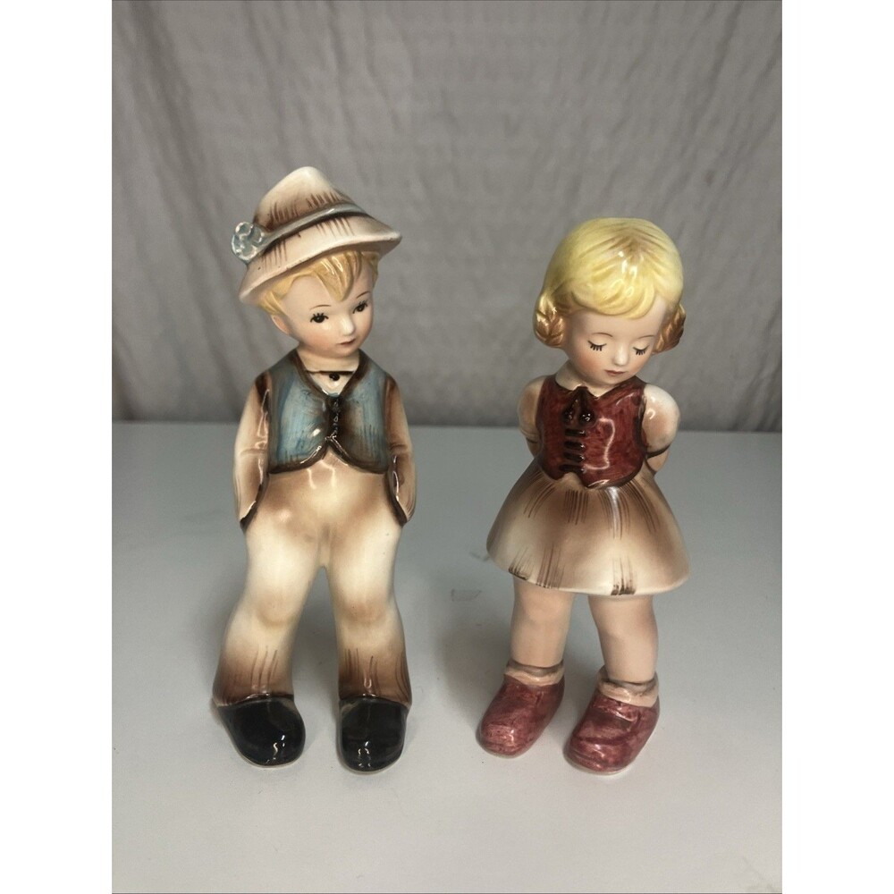 VTG Inarco 60’s Set Boy & Girl Figures #1681 Japan 6”